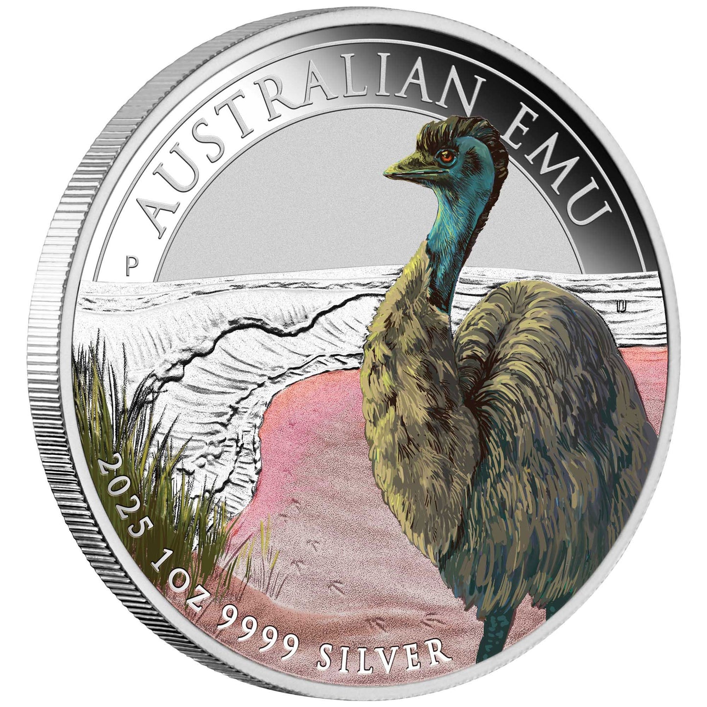 2025 Australian Emu 1oz Silver Coloured Coin