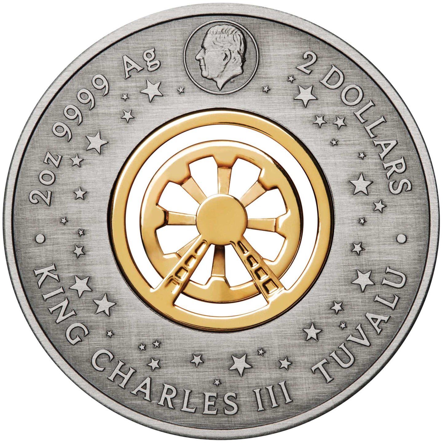 2025 Ferris Wheel 2oz Silver Antiqued Coloured Coin