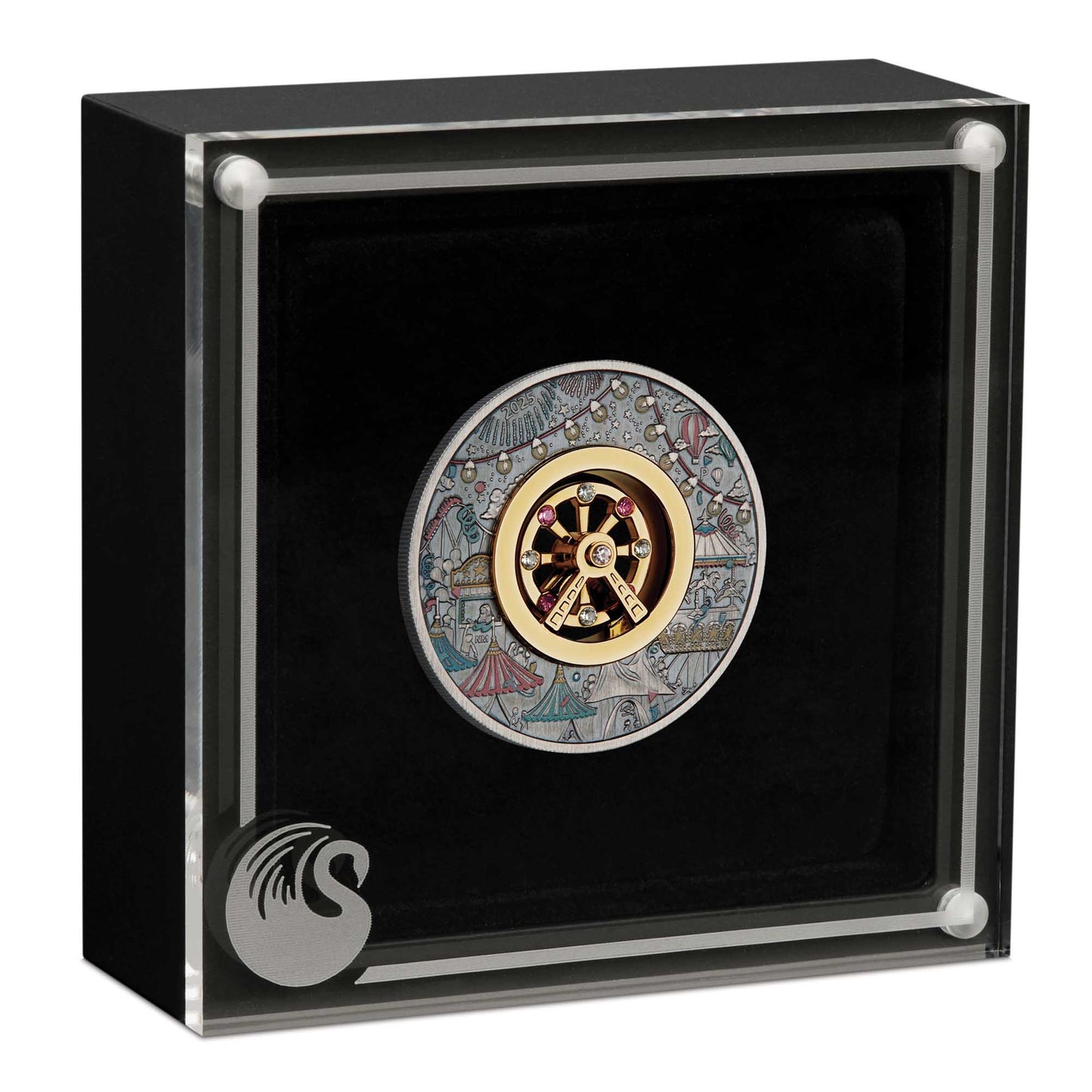 2025 Ferris Wheel 2oz Silver Antiqued Coloured Coin