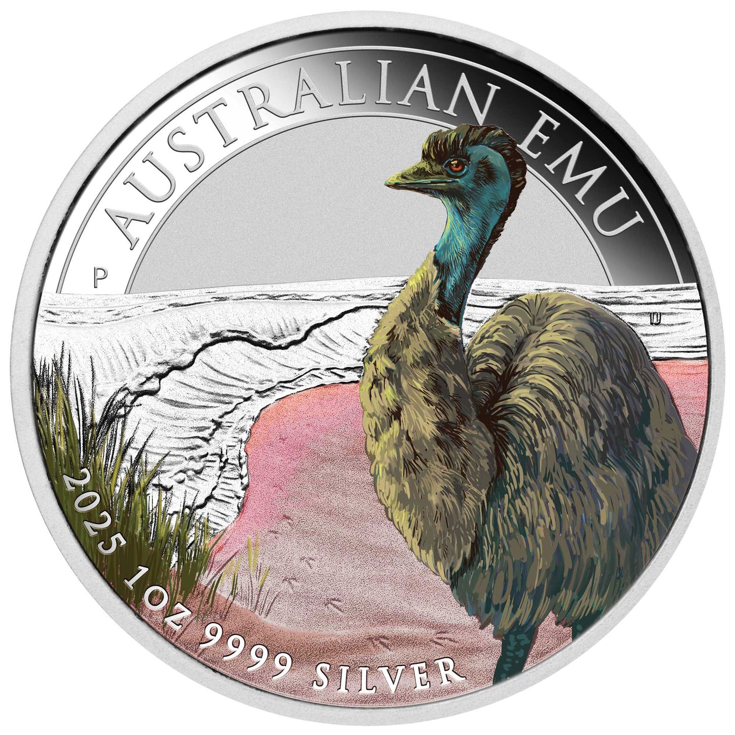 2025 Australian Emu 1oz Silver Coloured Coin