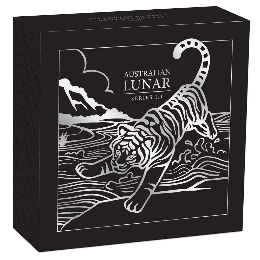 2022 PerthMint Australian Lunar Series III - Year of the Tiger - 1oz Silver Proof Coin