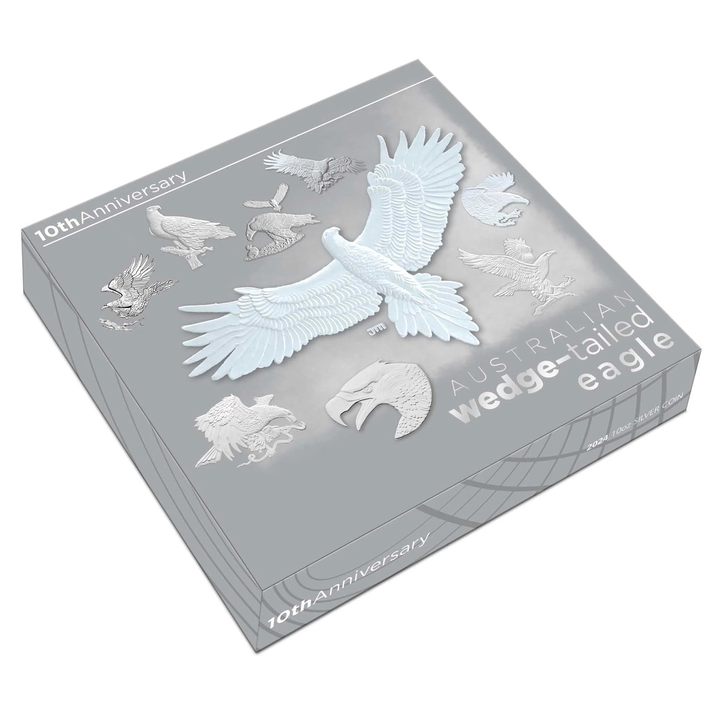 2024 Perth Mint Australian Wedge Tailed Eagle 10th Anniversary 10oz Silver Proof Coin