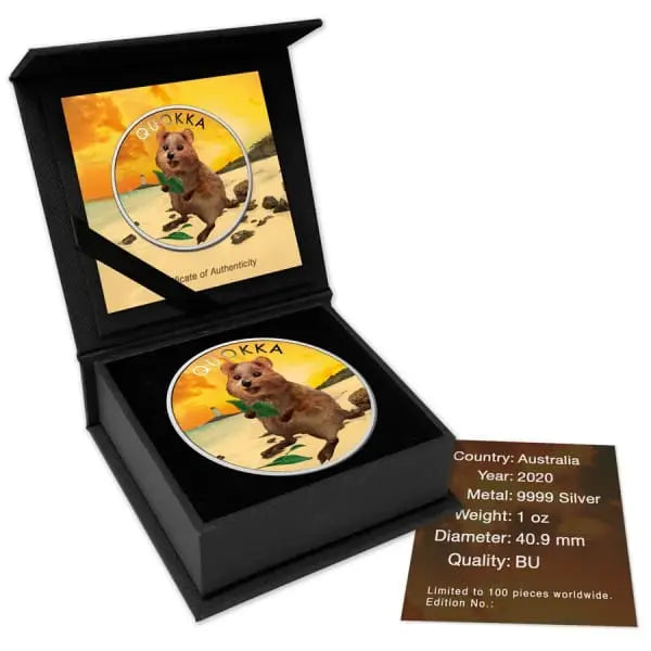 2020 $1 Quokka 1oz Silver Coloured Coin