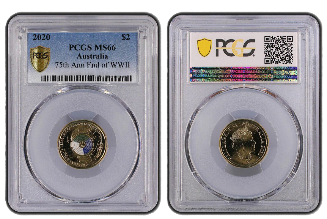 2020 PCGS MS66 graded $2 75th Anniversary End of World War II C coin