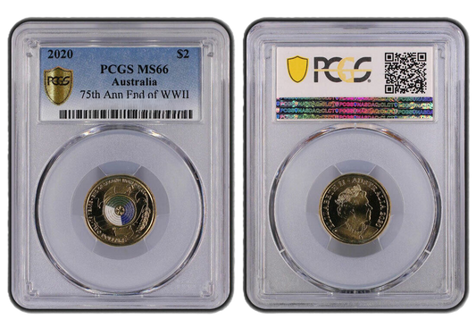 2020 PCGS MS66 graded $2 75th Anniversary End of World War II C coin