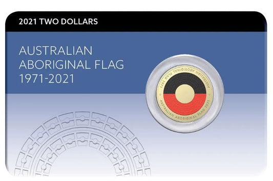2021 Aboriginal Flag $2 coin in DCPL Card