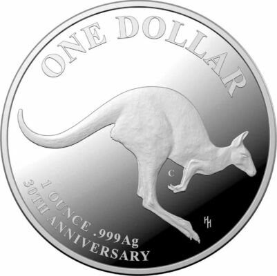 2023 Royal Australian Mint Kangaroo Series 30th Anni Mob of Thirty $1 1oz c mintmark Silver Proof Coin in Box