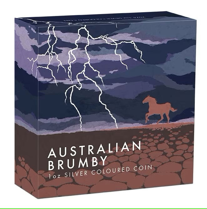2024 Australian Brumby 1oz Silver Coloured Coin - Certificate #1