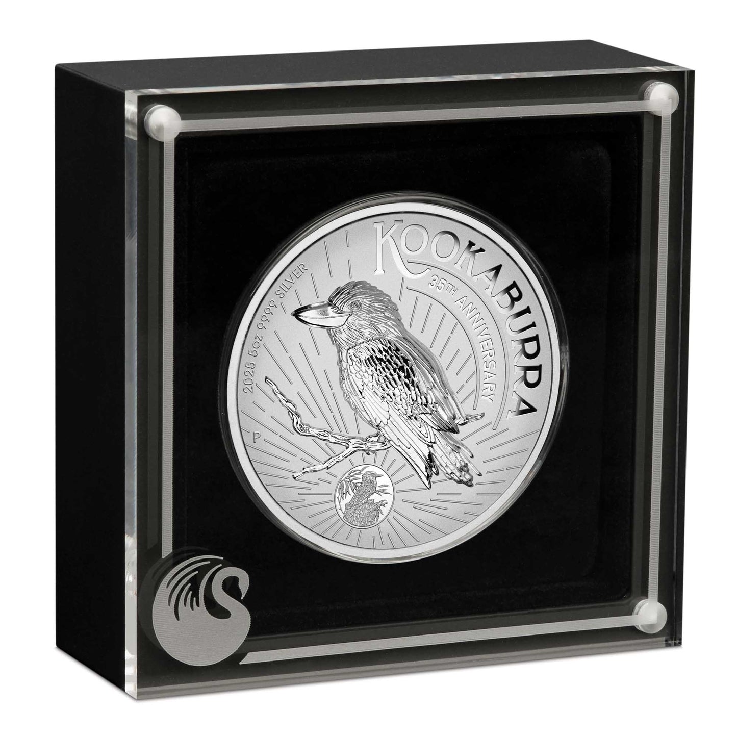 2025 Australian Kookaburra 35th Anniversary 5oz Silver Incused Coin