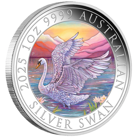 2025 Australian Swan 1oz Silver Coloured Coin