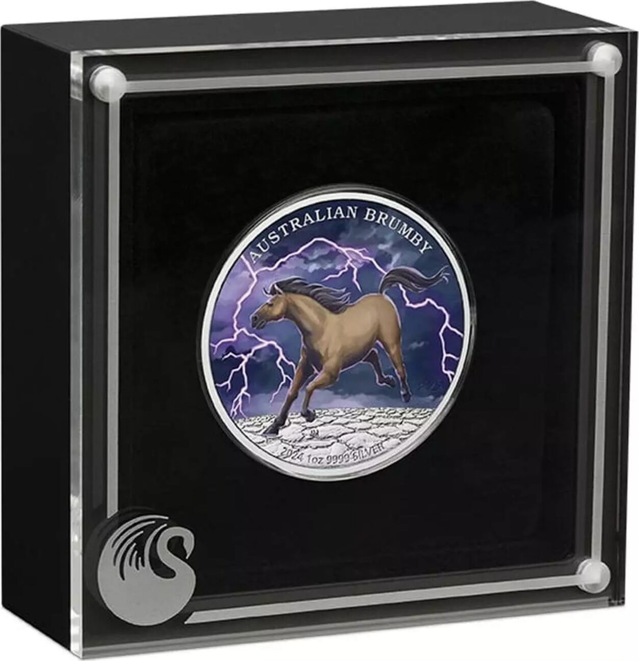 2024 Australian Brumby 1oz Silver Coloured Coin - Certificate #1