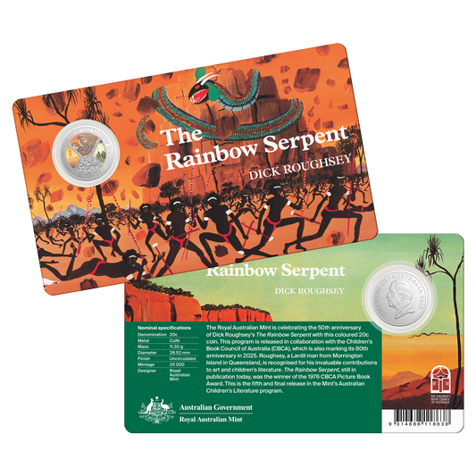 2025 RAM 50th Anniversary of the Rainbow Serpent Coin in Card