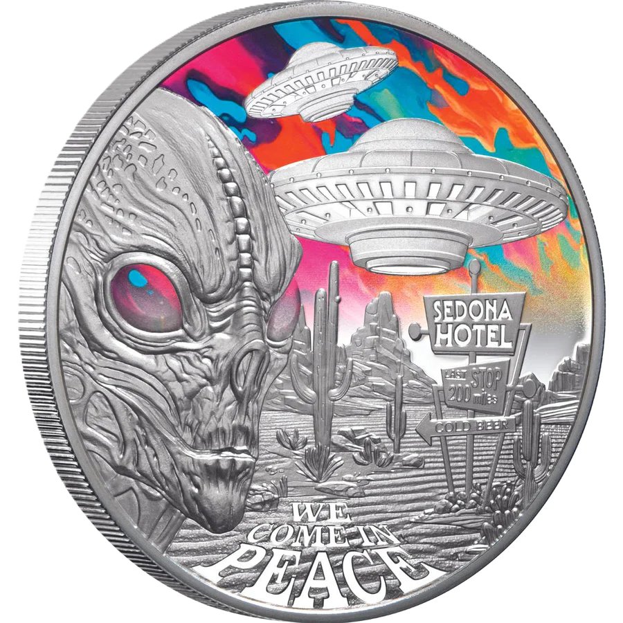 2024 NIUE Alien Encounters $1 1oz Silver Proof Coin