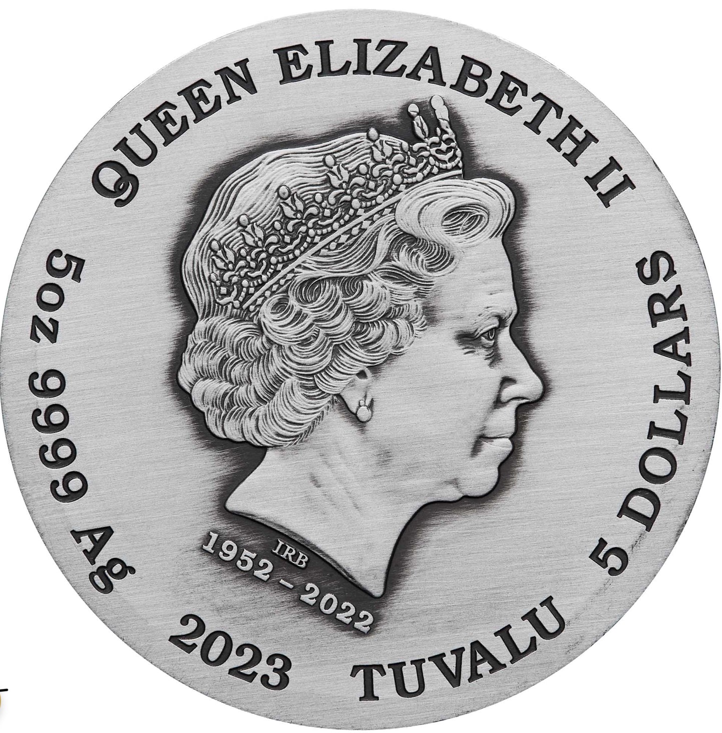 2023 PerthMint Fu Lu Shou 5oz Silver Antiqued Coloured Coin