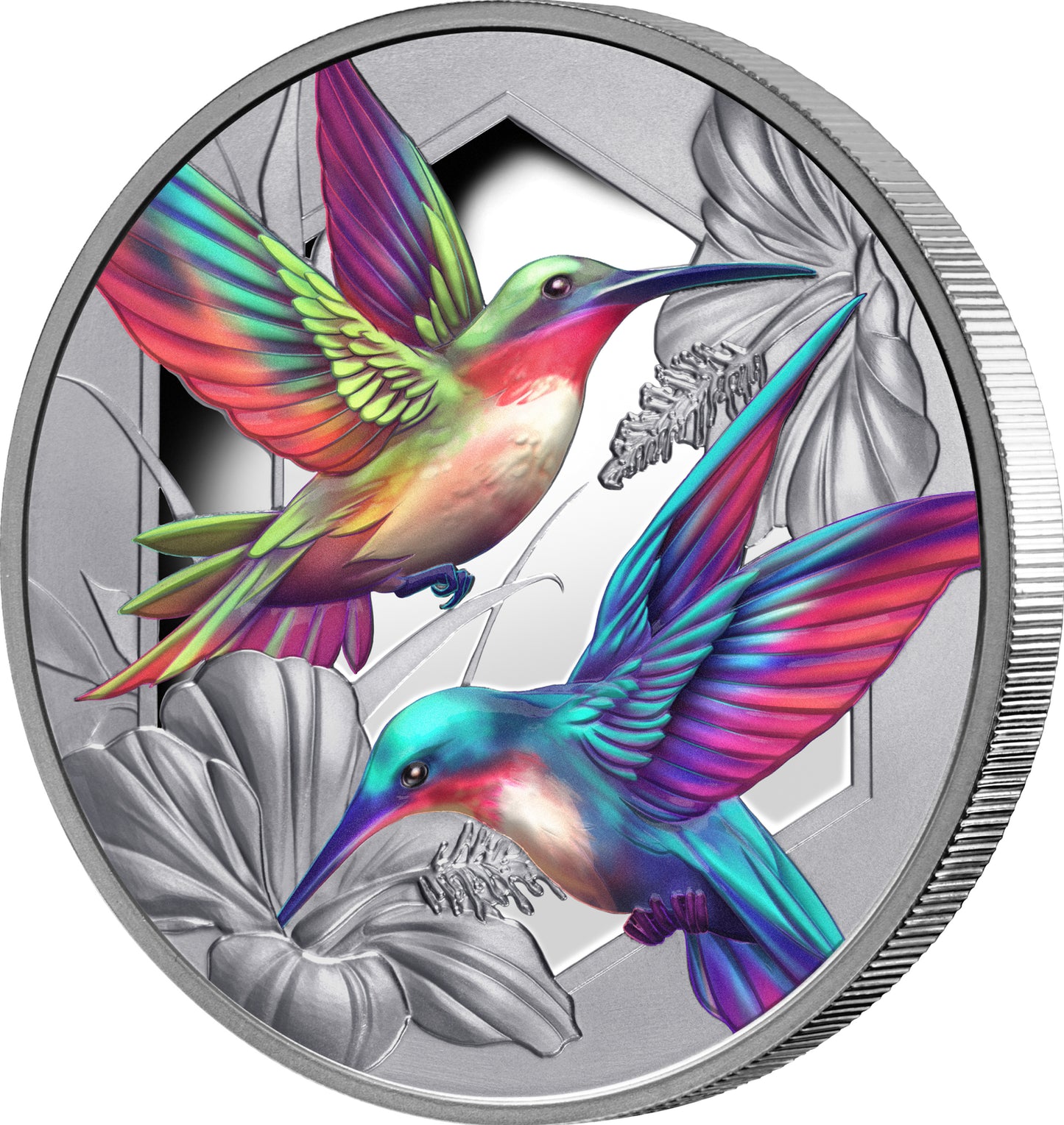 2025 Niue Hummingbird $1 1oz Silver Coloured Proof Coin