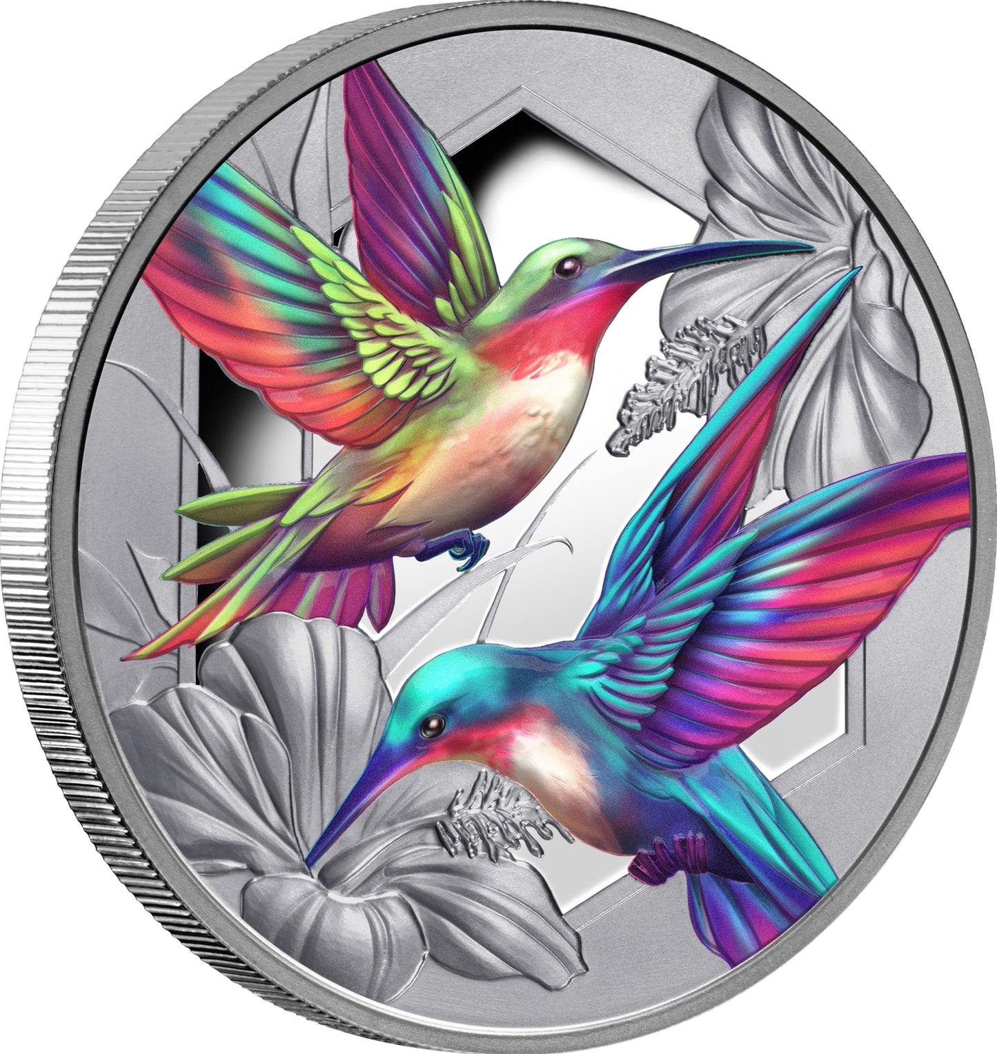 2025 Niue Hummingbird $1 1oz Silver Coloured Proof Coin