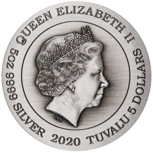 2020 PerthMint Signs of the Zodiac PCGS MS69 5oz Silver Antiqued Coloured Coin