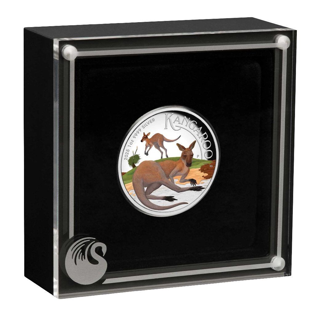 2025 Australian Kangaroo 1oz Silver Proof Coloured High Relief Coin