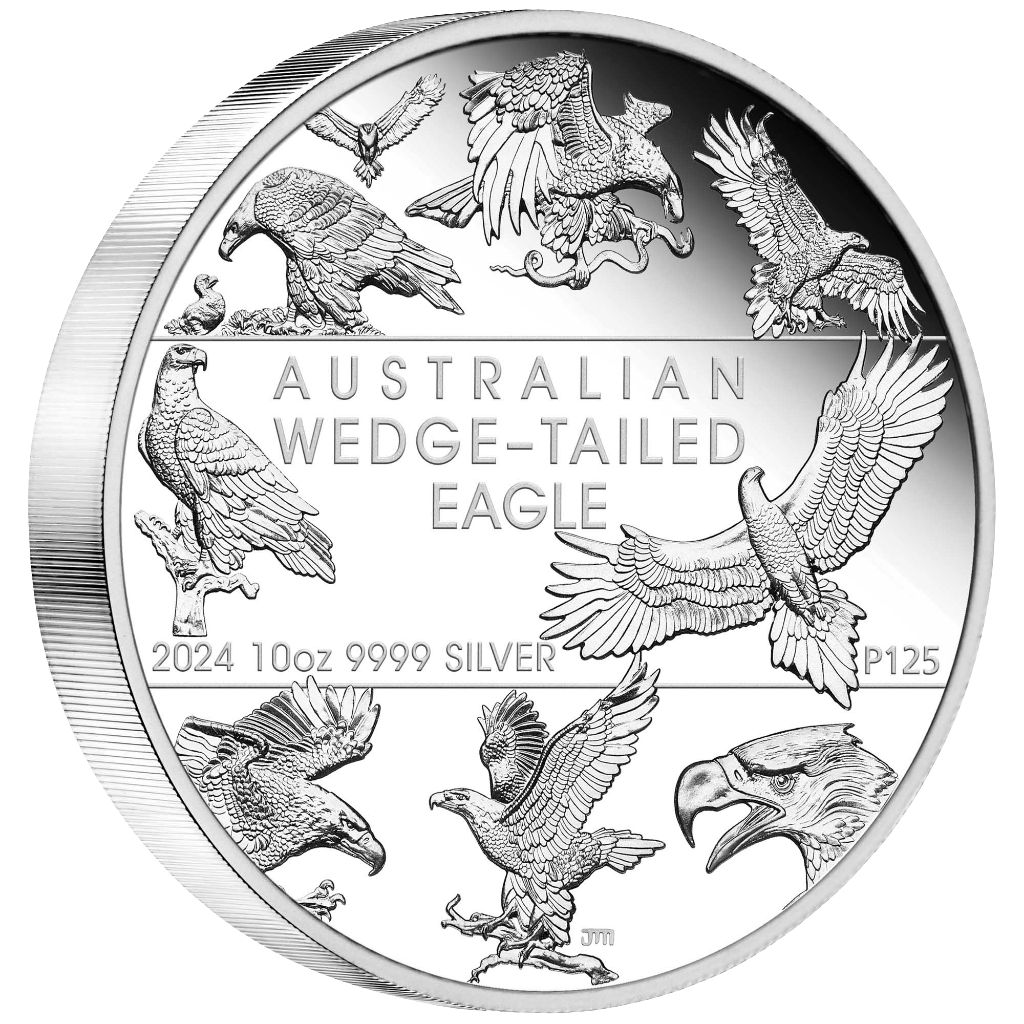 2024 Perth Mint Australian Wedge Tailed Eagle 10th Anniversary 10oz Silver Proof Coin