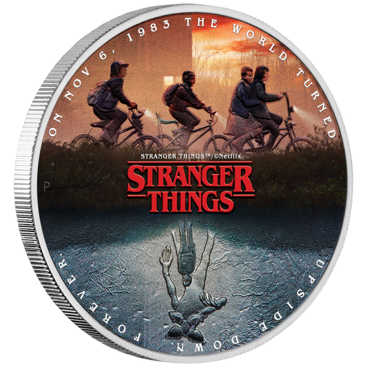 2026 PerthMint Stranger Things - The Upside Down 1oz Silver Coloured Coin Preorder