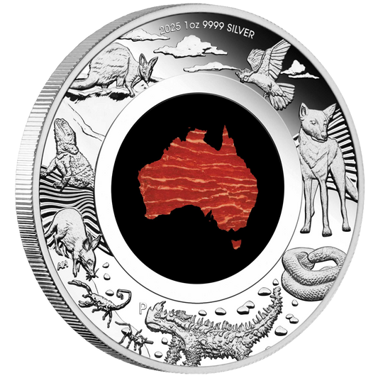 2025 Great Southern Land 1oz Silver Proof Snakeskin Jasper Coin