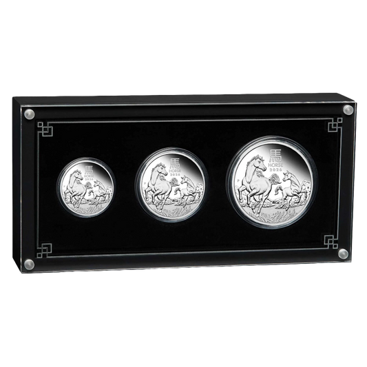 2026 PM Australian Lunar Series III  Year of the Horse Silver Proof Three-Coin Set