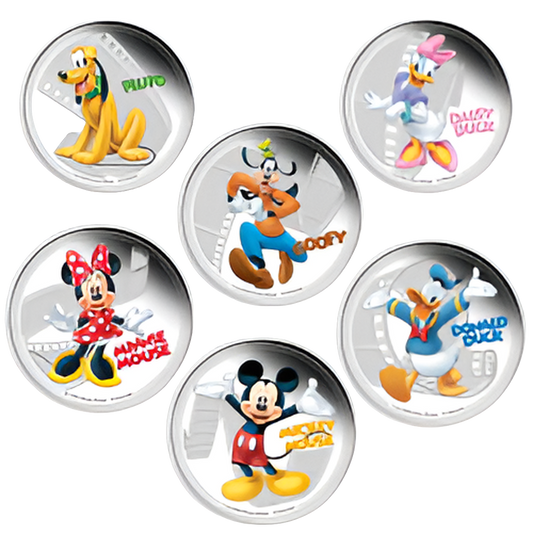2014 Niue Disney Mickey & Friends 1 troy oz Silver Proof Six-Coin Pack