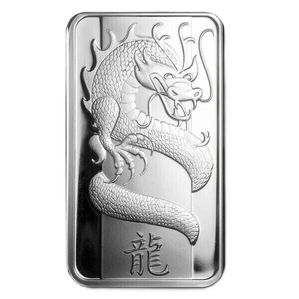 2012 PAMP Suisse 1oz .999 Silver Bar Lunar Dragon Sealed In Assay