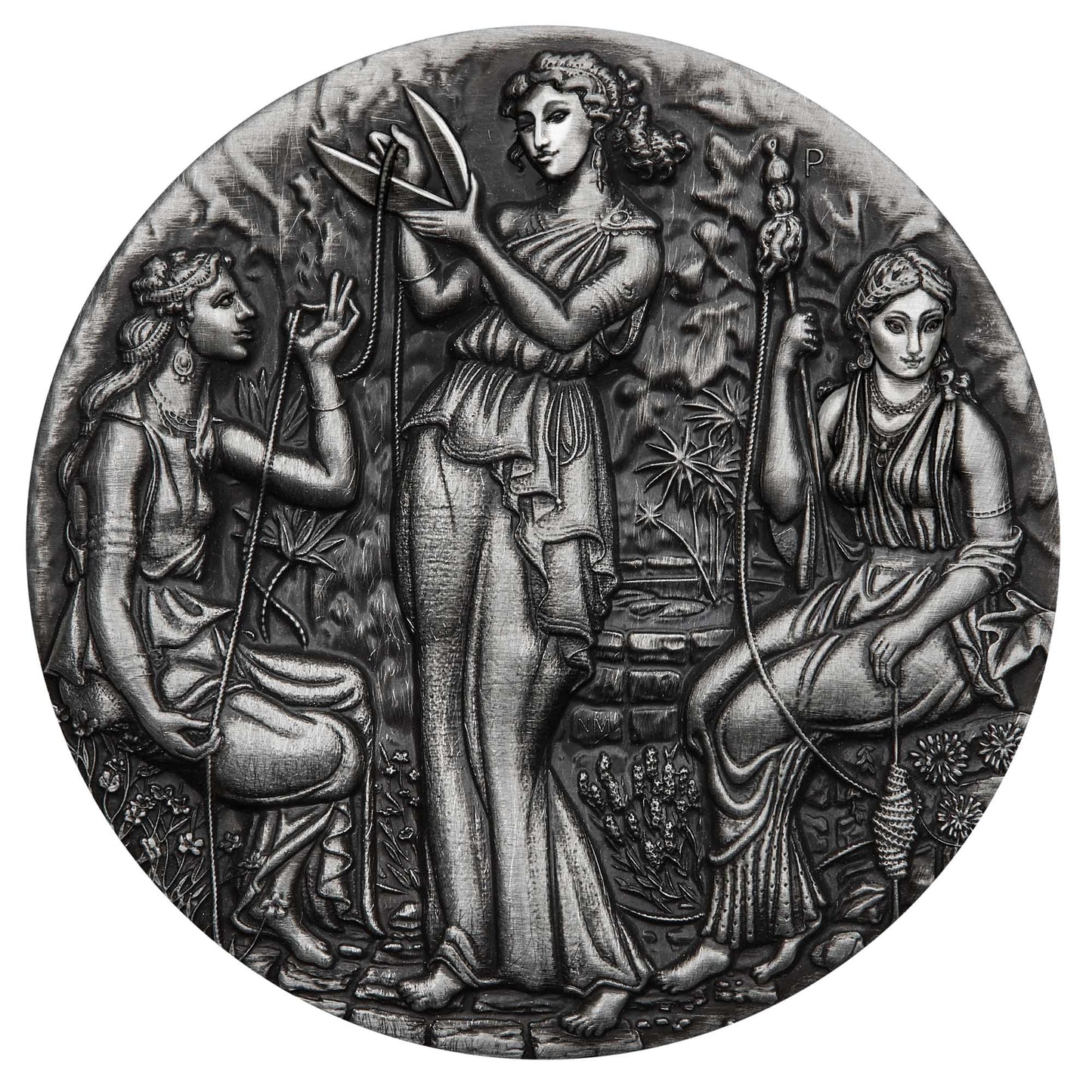 Fate - The Moirai 2025 2oz Silver Antiqued High Relief Coin