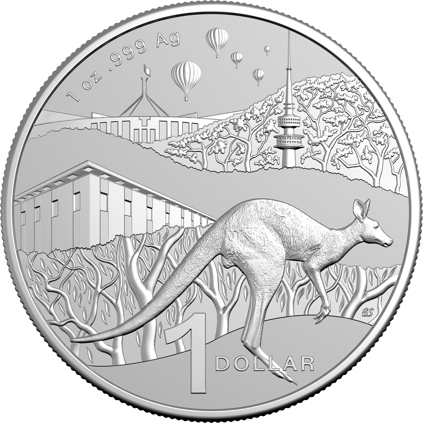 2025 RAM - Kangaroo Series - 1oz Fine Silver Frosted Uncirculated Coin