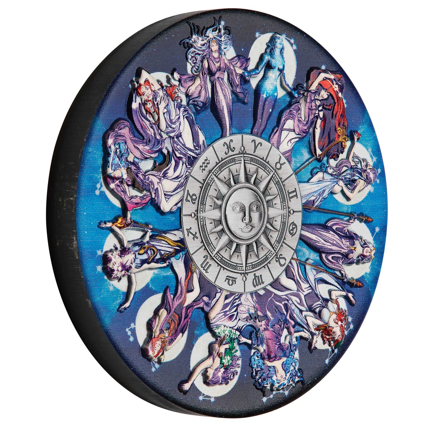 2025 Zodiac Signs and Goddesses 5oz Silver Antiqued Coloured Coin