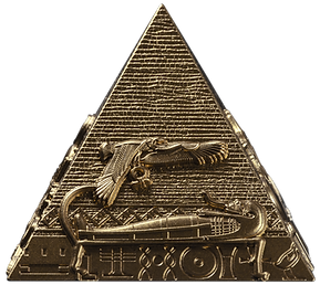 2025 Djibouti Pyramids of Giza Gold Gilded Edition – 3-Coin Set (6oz .999 Silver) – 200 Francs - Preorder