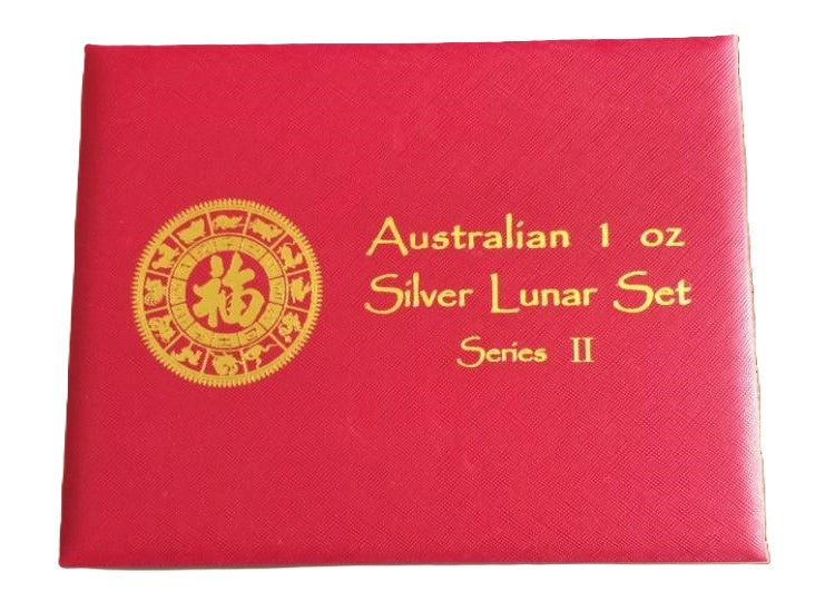 2008-2012 Perth Mint Australian Lunar Series II 12 year 1oz silver bullion coin collection in Box
