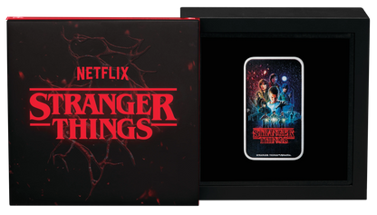 2026 PerthMint Stranger Things - Season 1 1oz Silver Coloured Rectangular Coin Pre Order
