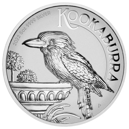 2022 PerthMint Australian Kookaburra 5oz Silver Incused Coin