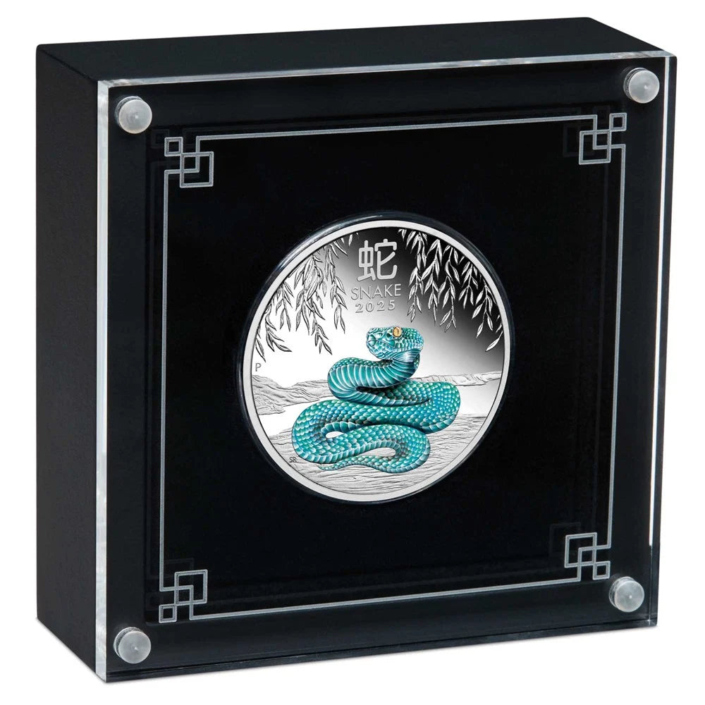 2025 Australian Lunar Series III Year of the Snake 1oz Silver Coloured Proof Coin