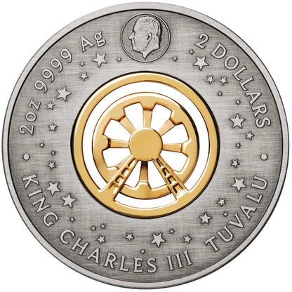 2025 Ferris Wheel 2oz Silver Antiqued Coloured Coin