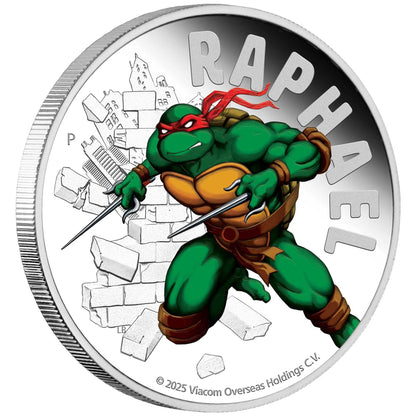 2025 Teenage Mutant Ninja Turtles – Raphael 1oz Silver Proof Coloured Coin