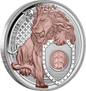 2025 Heraldic Beasts 2025 $1 Lion 1oz Rose Gold Plated Silver Proof Coin