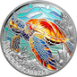 2025  Nature’s Window Green Sea Turtle $5 Colour 2oz Silver Proof Coin
