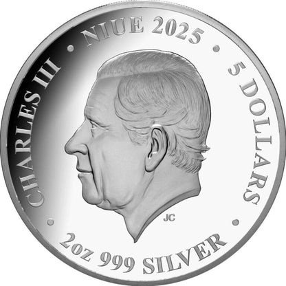 2025  Nature’s Window Green Sea Turtle $5 Colour 2oz Silver Proof Coin