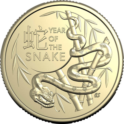 2025 Royal Australian Mint  $1 Australia Lunar Year of the Snake Two-Coin UNC