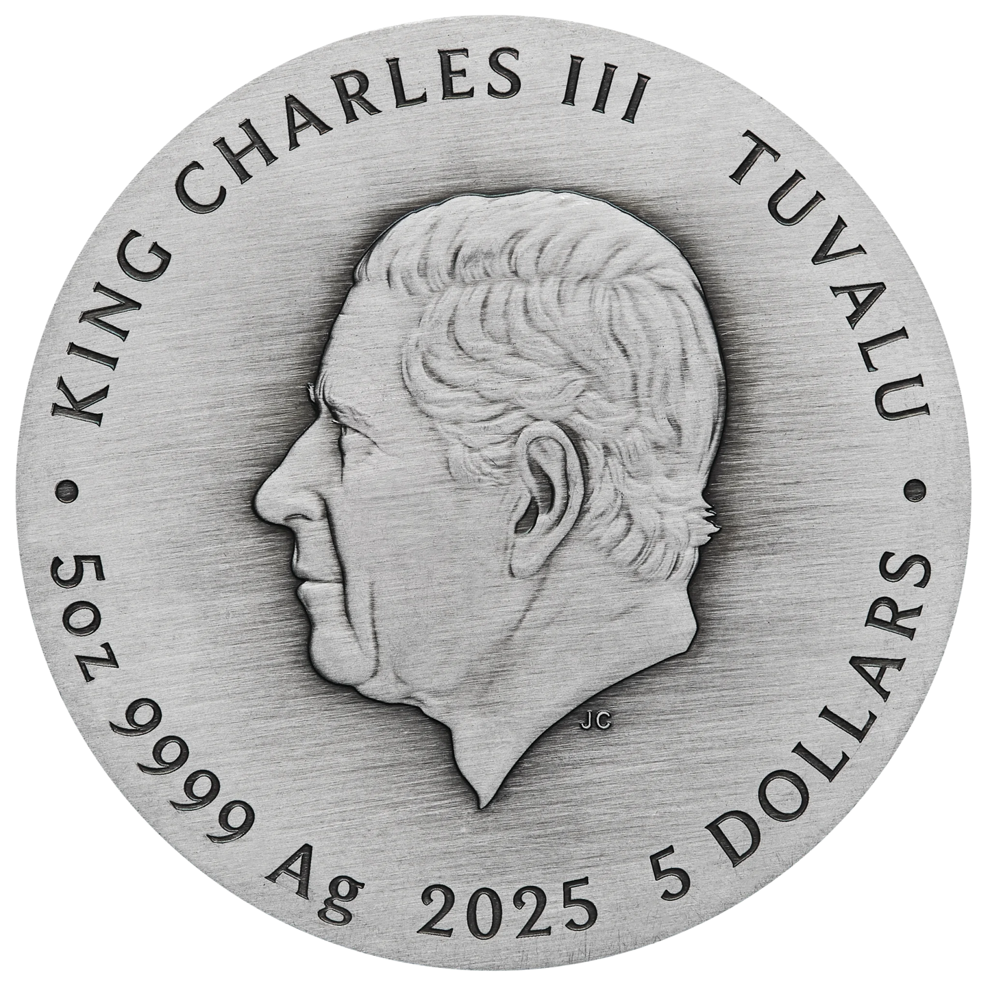 2025 PerthMint World Popular Dogs 5 oz Silver Antiqued High-Relief Colored Coin - Pre Order