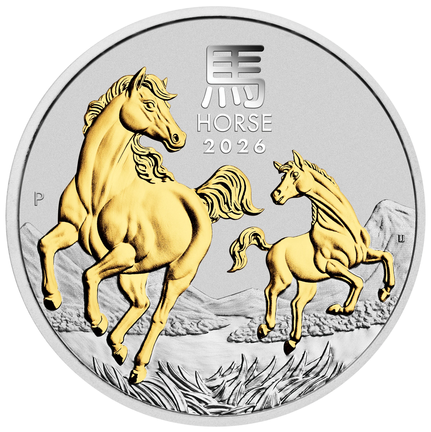 2026 PerthMint Year of the Horse 🐎  – 1oz Silver Gilded Coin Pre order