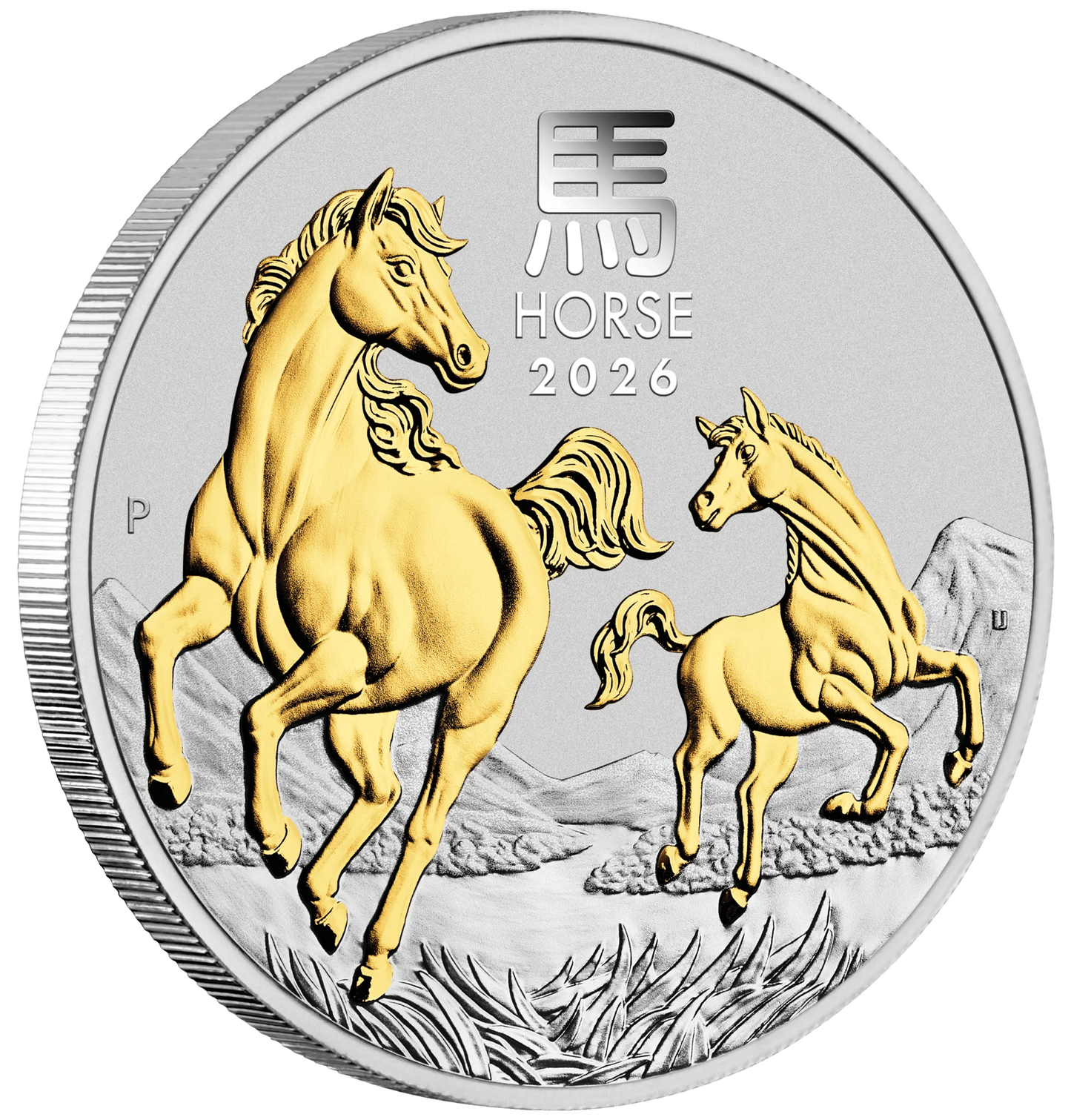 2026 PerthMint Year of the Horse 🐎  – 1oz Silver Gilded Coin Pre order