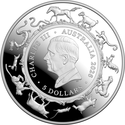2026 RAM Year of the Horse 1oz Silver Proof Domed Coin