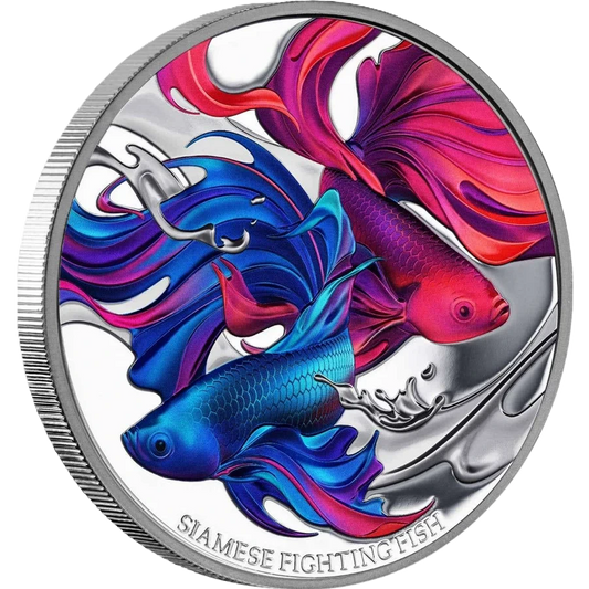 2024 Niue Siamese Fighting Fish 1oz Silver Proof Coin
