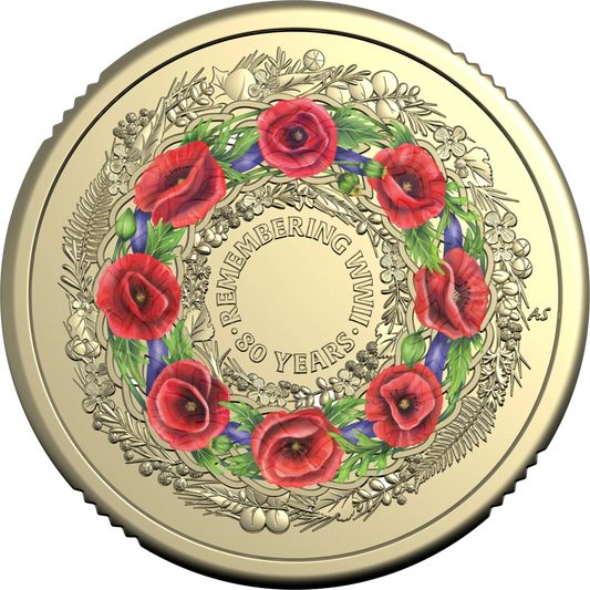 2025 RAM 80th Remembering the Second World War $2 C Mint Coloured Coin in Card