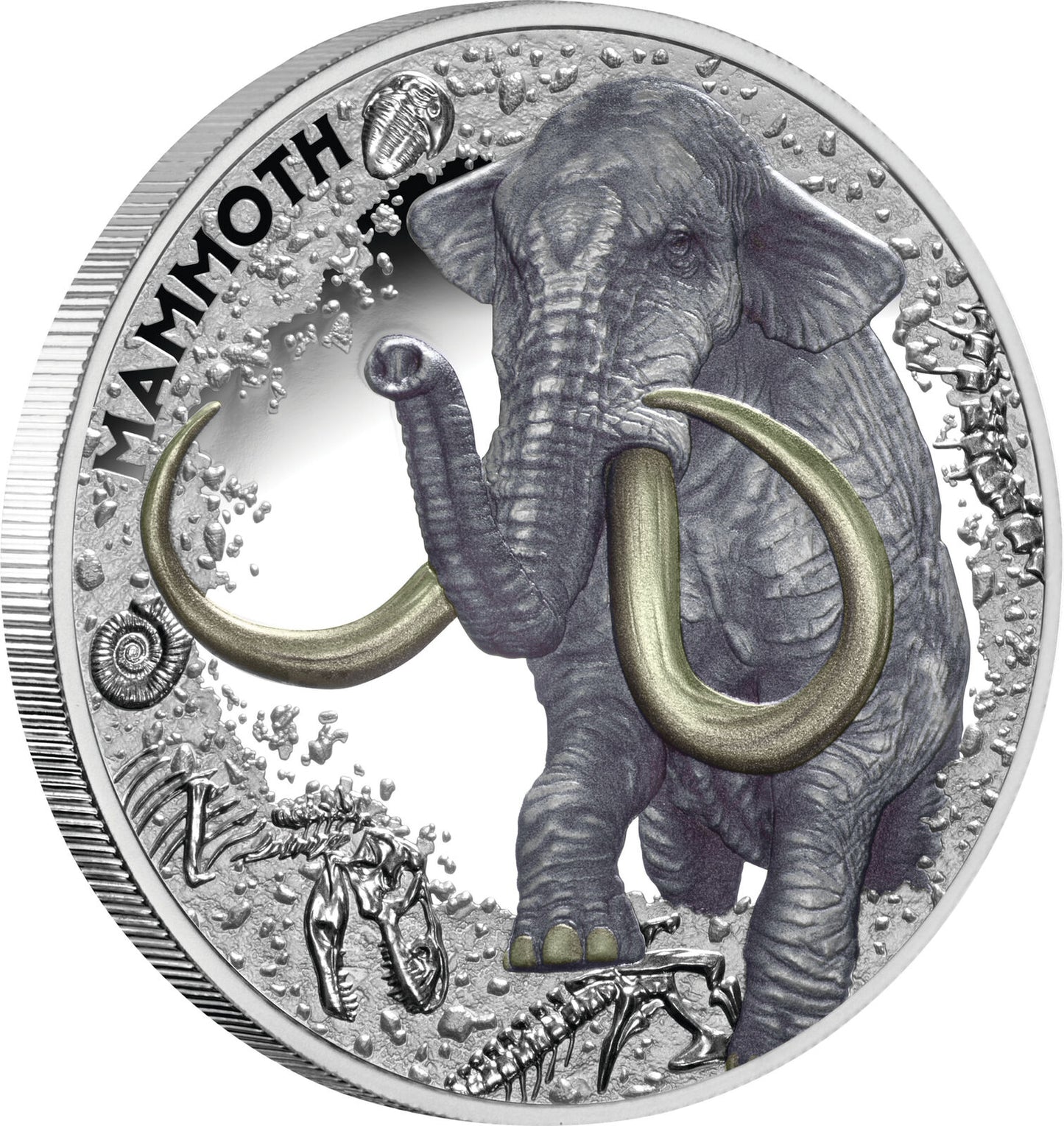 2025 Niue Mammoth – $1 1oz Silver Coloured Proof Coin