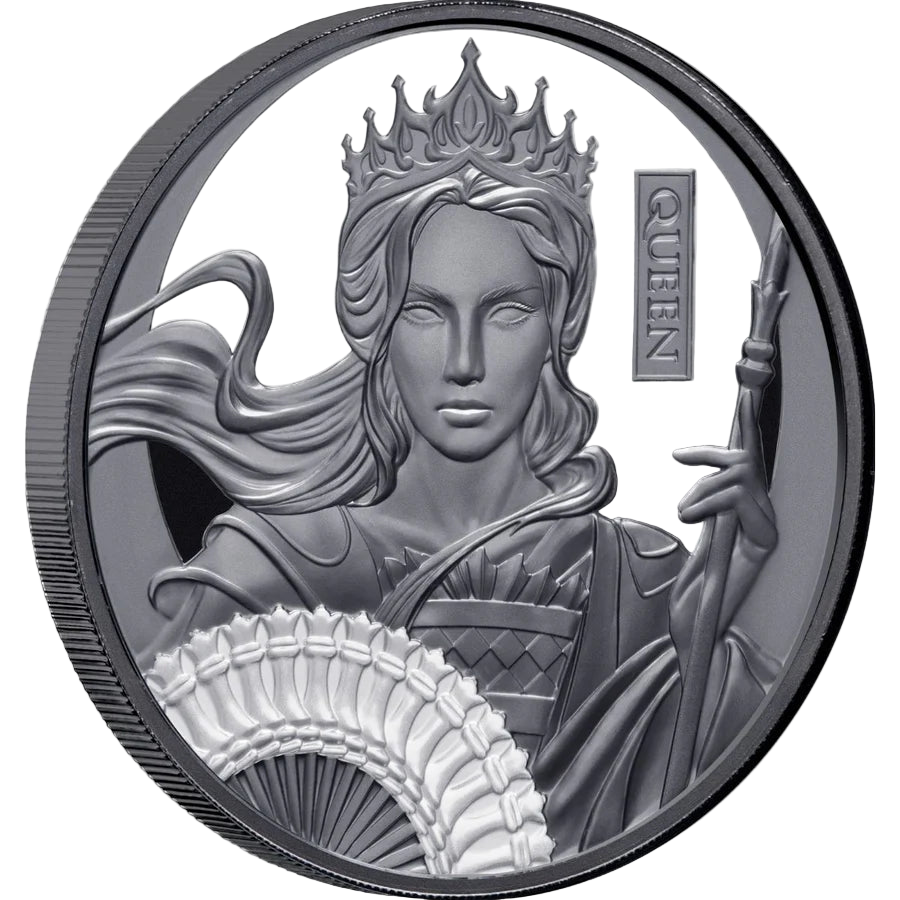 2025 Niue Chess Queen 1oz Silver Black Proof Coin
